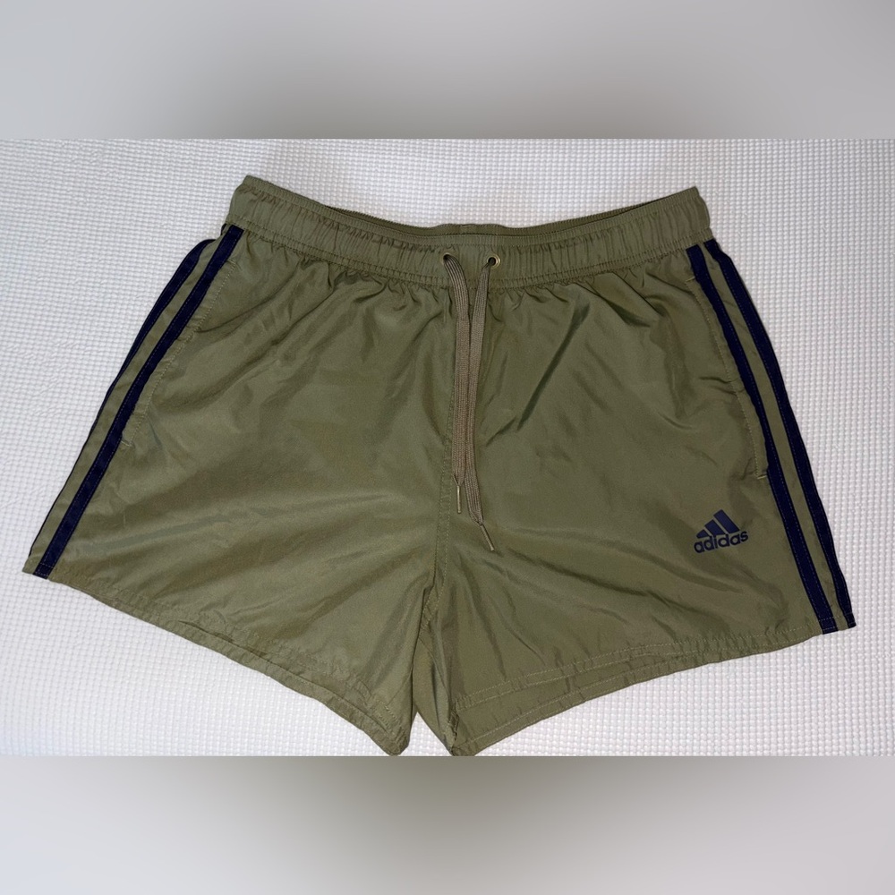 Adidas Men's Khaki Green Athletic Shorts